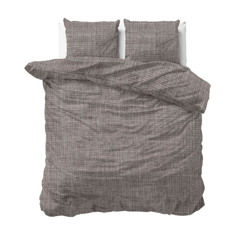 Sleeptime Vintage Dekbedovertrek – Stijlvol Dekbedovertrek in Blauw, Antraciet, Bruin Taupe en Zand