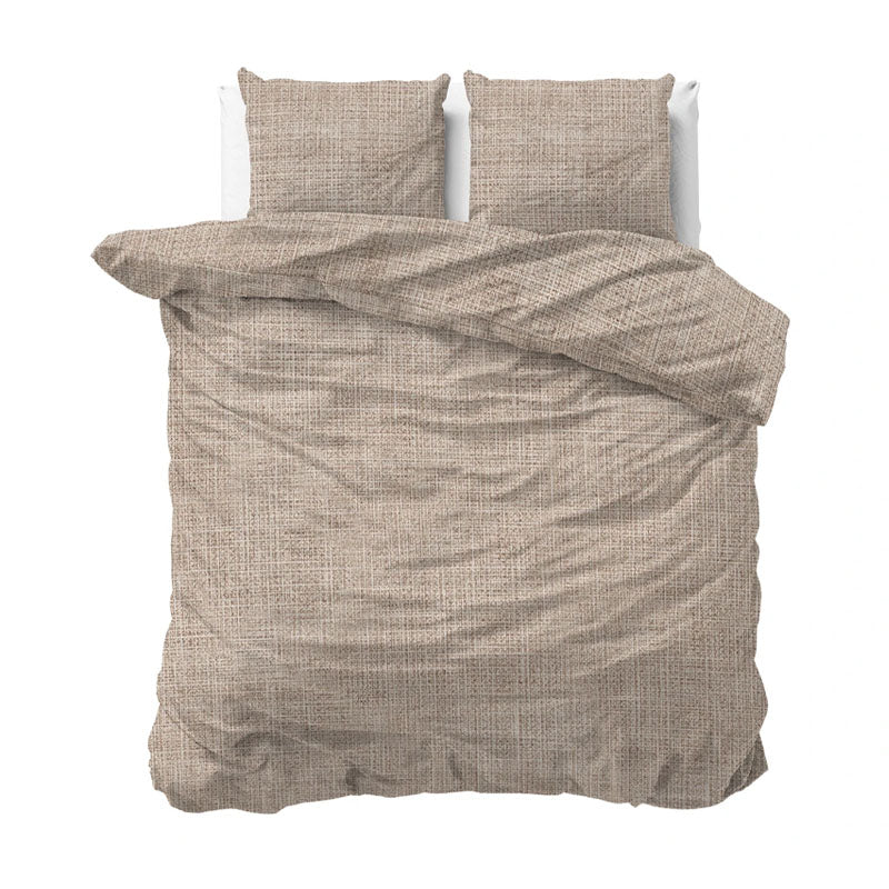 Sleeptime Vintage Dekbedovertrek – Stijlvol Dekbedovertrek in Blauw, Antraciet, Bruin Taupe en Zand