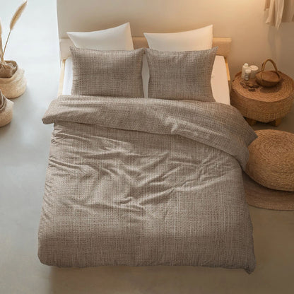 Sleeptime Vintage Dekbedovertrek – Stijlvol Dekbedovertrek in Blauw, Antraciet, Bruin Taupe en Zand