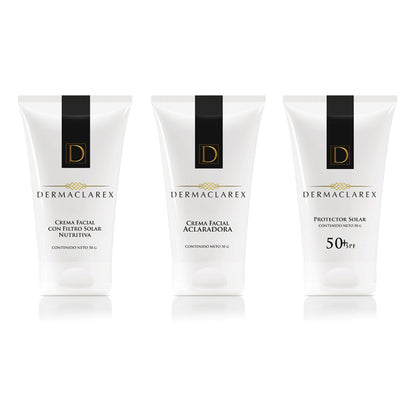 DermaClarex Gezichtsverzorging Set – Dagcrème, Nachtcrème & SPF50 tegen Pigmentvlekken