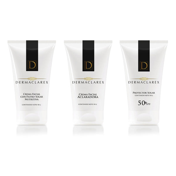 DermaClarex Gezichtsverzorging Set – Dagcrème, Nachtcrème & SPF50 tegen Pigmentvlekken