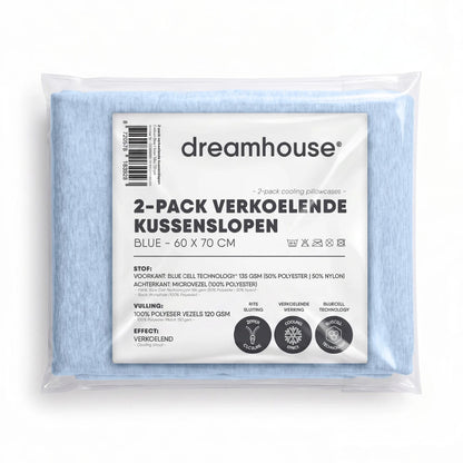 Sleeptime Verkoelende Kussenslopen 2-Pack – 60x70 cm Ademend & Fris in 4 Kleuren
