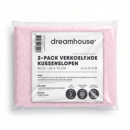 Sleeptime Verkoelende Kussenslopen 2-Pack – 60x70 cm Ademend & Fris in 4 Kleuren