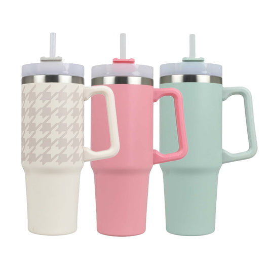 RVS Drinkbeker 900 ml met Rietje – Dubbelwandige Thermobeker