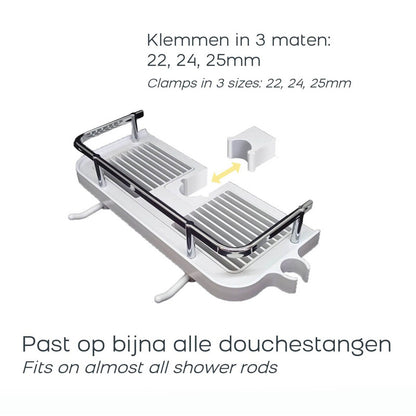 Doucheplank – Wit & Zilver