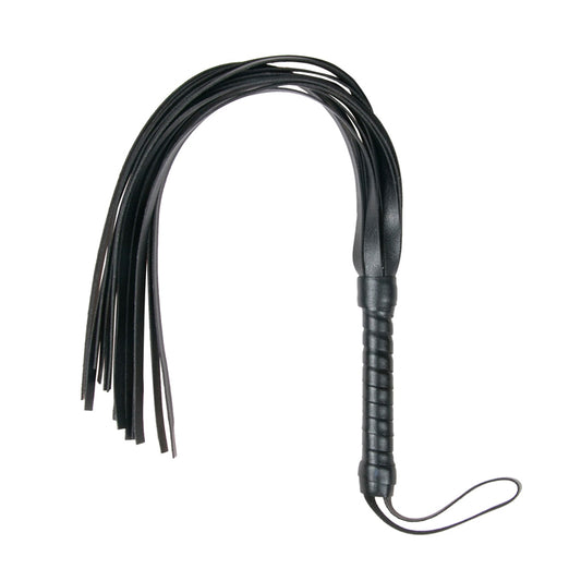 EasyToys Kunstleren Zweep Zwart – Spannend BDSM Accessoire voor Sensatie en Spel