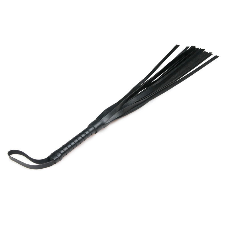 EasyToys Kunstleren Zweep Zwart – Spannend BDSM Accessoire voor Sensatie en Spel