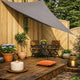 Farniente Schaduwdoek Driehoek 3x3x3 Meter – Taupe & Grijs – UV Werend Zonnescherm voor Tuin en Balkon