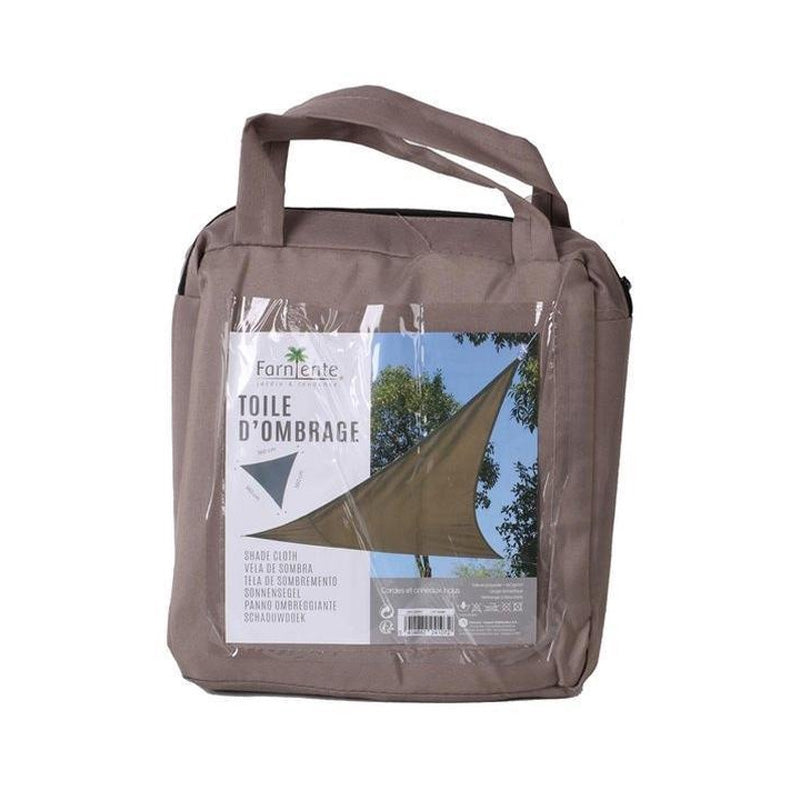 Farniente Schaduwdoek Driehoek 3x3x3 Meter – Taupe & Grijs – UV Werend Zonnescherm voor Tuin en Balkon