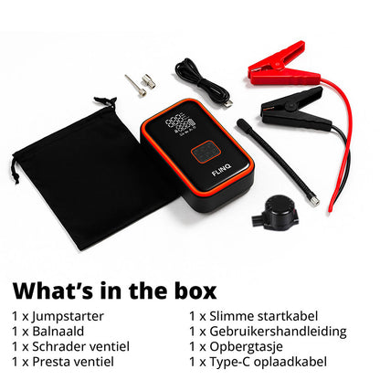 2-in-1 Jumpstarter & Aircompressor – Krachtige hulp bij pech onderweg