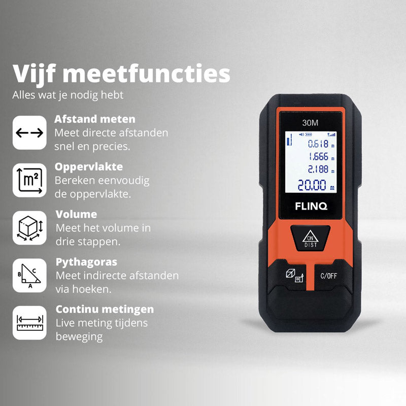 Digitale Laser Afstandsmeter – Nauwkeurig meten tot 30 meter