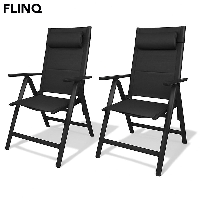 Vylora – Set van 2 Aluminium Tuinstoelen – Lichtgewicht, inklapbaar & verstelbaar