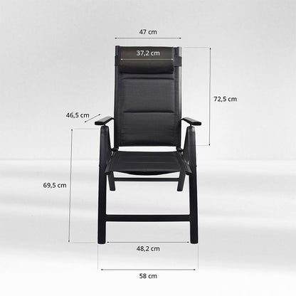 Vylora – Set van 2 Aluminium Tuinstoelen – Lichtgewicht, inklapbaar & verstelbaar