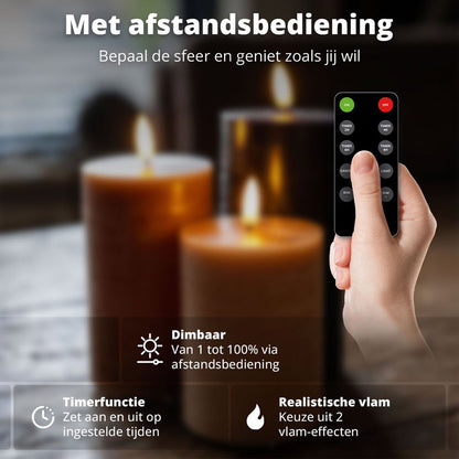 LED Rechargeable Pilar Candles – Warm Neutrals / Classic Earth / Urban Nights