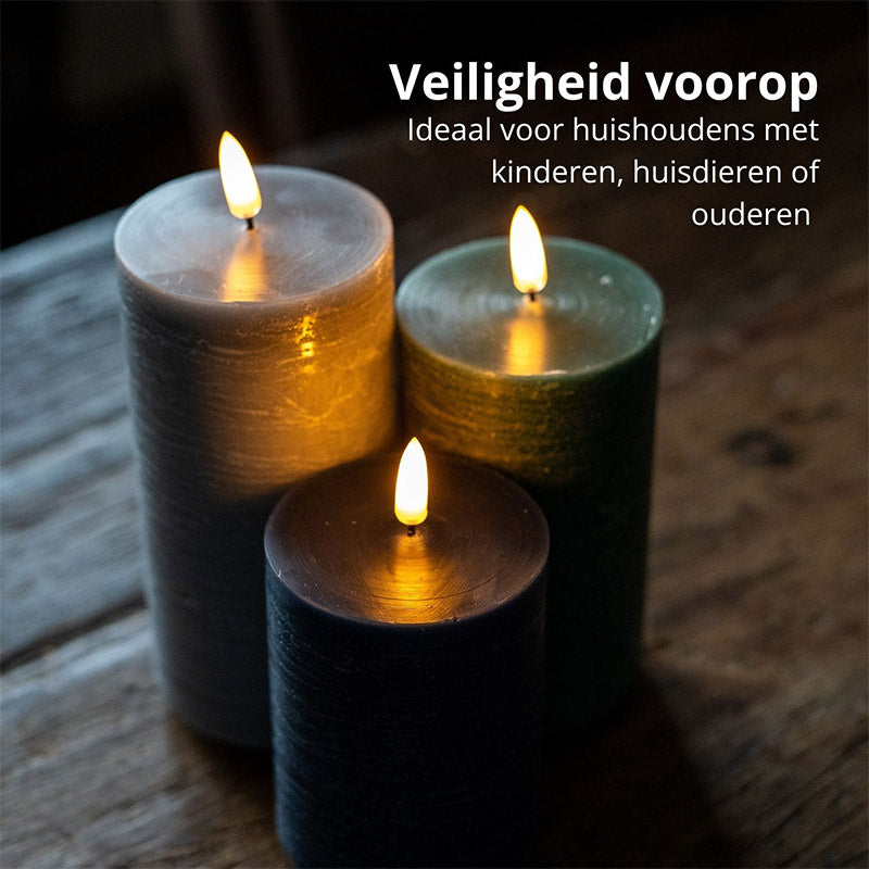 LED Rechargeable Pilar Candles – Warm Neutrals / Classic Earth / Urban Nights