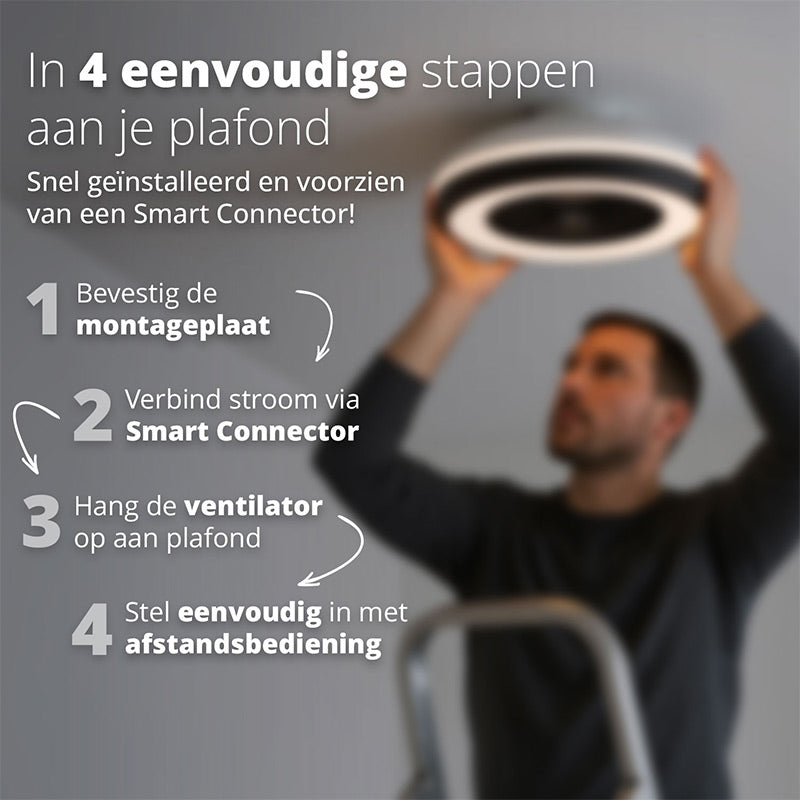 FlinQ LumiFan – Plafondventilator met licht (Normaal & Smart variant)