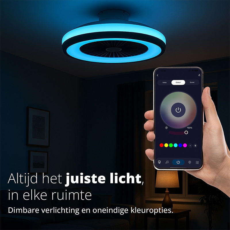 FlinQ LumiFan – Plafondventilator met licht (Normaal & Smart variant)