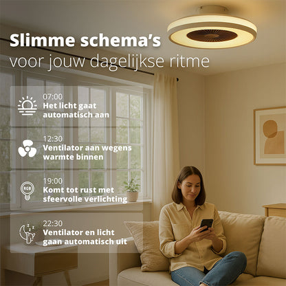 FlinQ LumiFan – Plafondventilator met licht (Normaal & Smart variant)