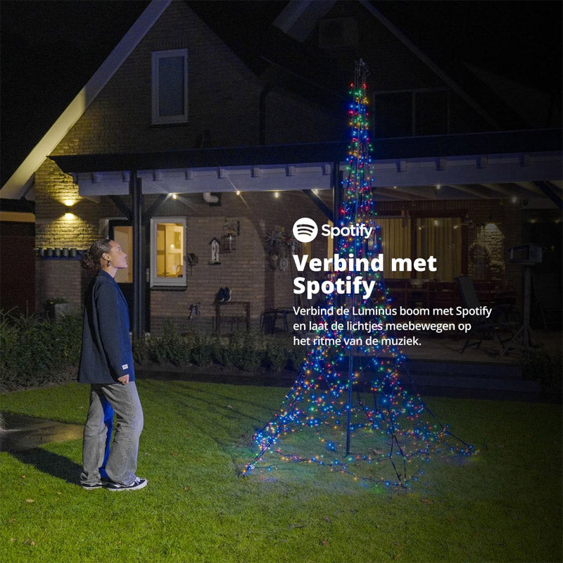 Slimme Kerstboom 1200 LED Vlaggenmast 3 Meter