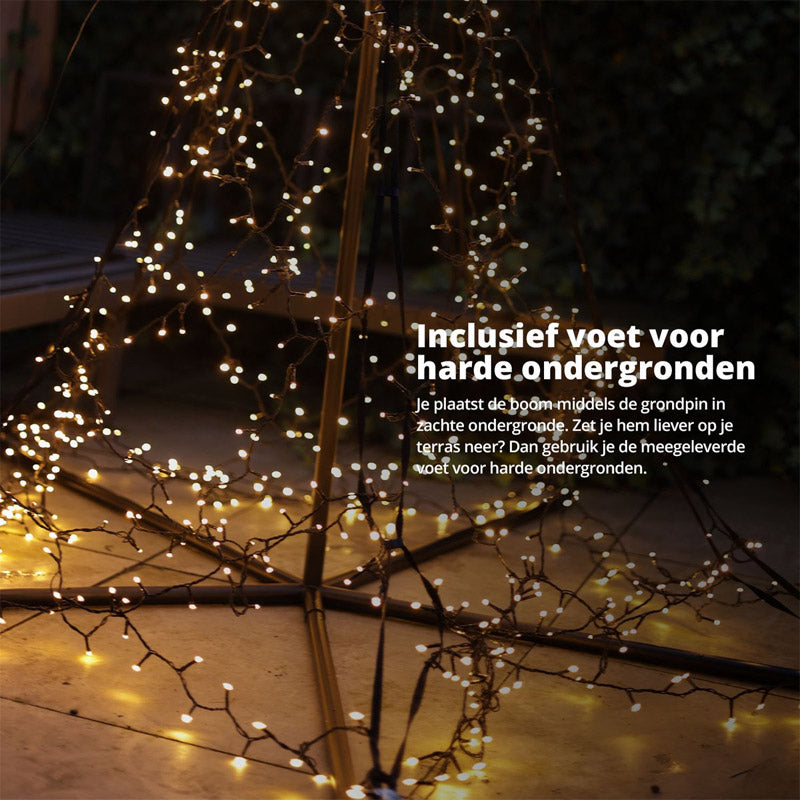 Slimme Kerstboom 1200 LED Vlaggenmast 3 Meter