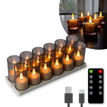 Rechargeable Tea Lights – 6-Pack & 12-Pack
