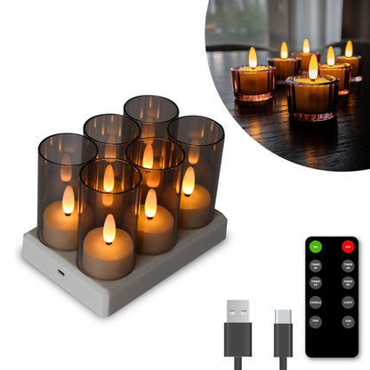 Rechargeable Tea Lights – 6-Pack & 12-Pack