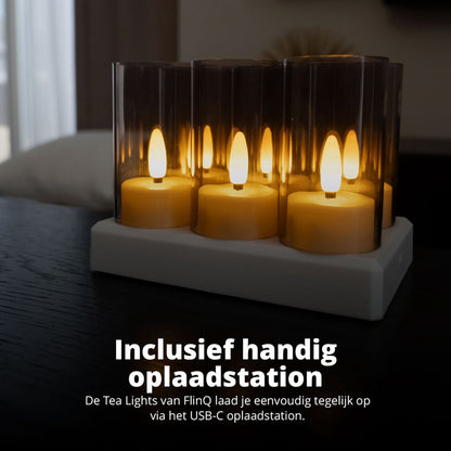 Rechargeable Tea Lights – 6-Pack & 12-Pack