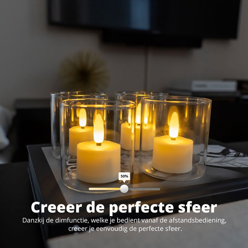 Rechargeable Tea Lights – 6-Pack & 12-Pack