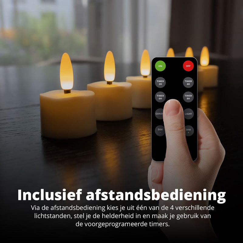 Rechargeable Tea Lights – 6-Pack & 12-Pack