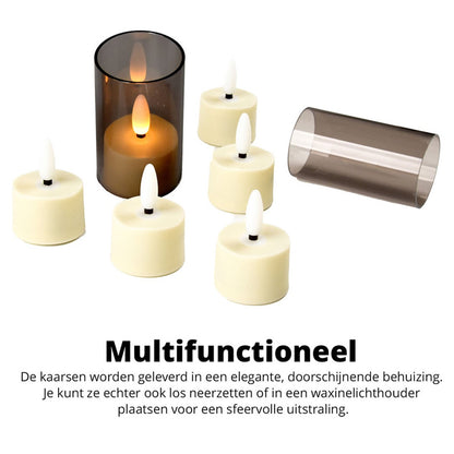 Rechargeable Tea Lights – 6-Pack & 12-Pack