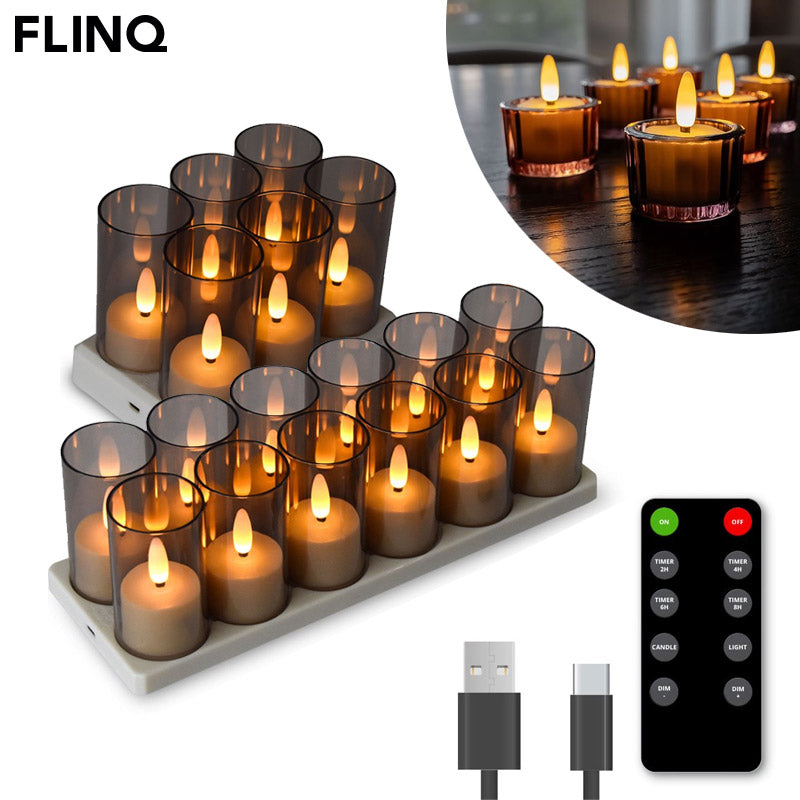 Rechargeable Tea Lights – 6-Pack & 12-Pack