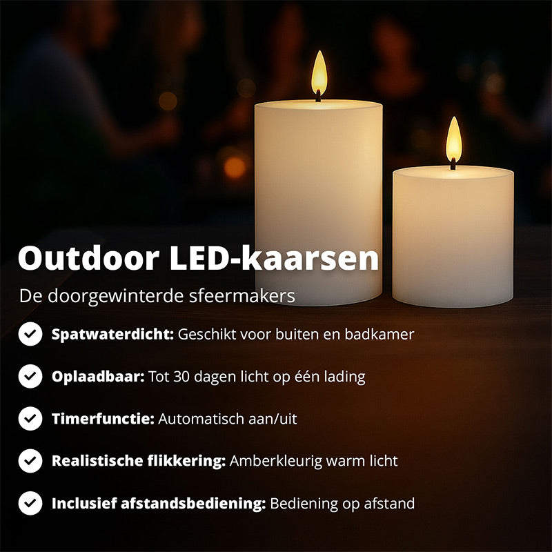 Outdoor LED Kaarsen – Sfeervolle & Weerbestendige LED‑Candles