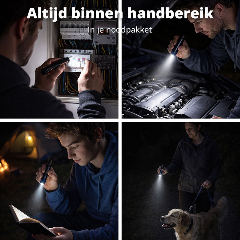 Duopack FlinQ Pen Zaklamp - 100 Lumen – Compact, Krachtig & Betrouwbaar