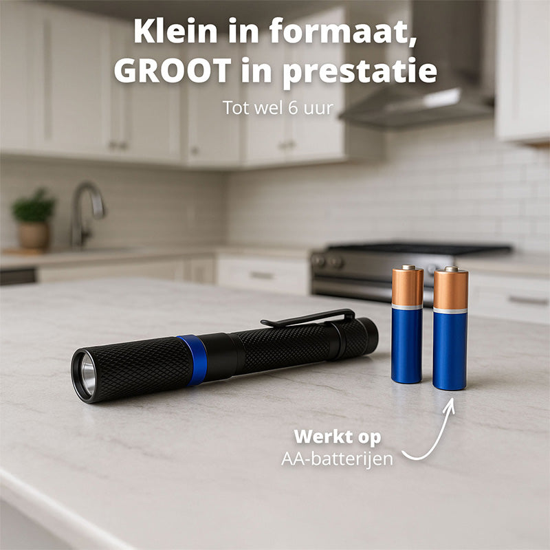 Duopack FlinQ Pen Zaklamp - 100 Lumen – Compact, Krachtig & Betrouwbaar