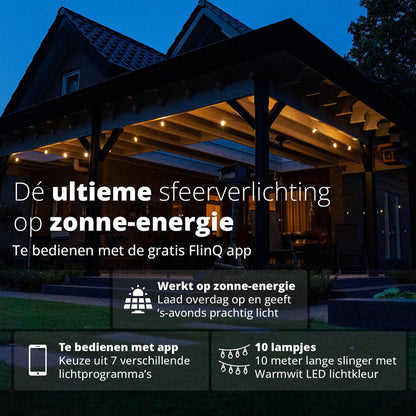 Smart Lichtsnoer Solar – LED Lichtslinger voor Buiten