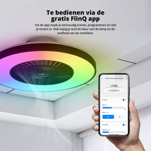 Smart Plafondventilator met LED-verlichting