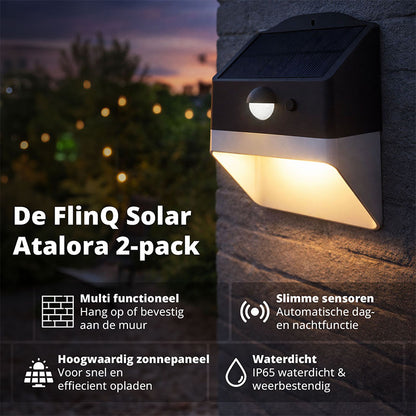 FlinQ Solar Light luma – Krachtige Solar Buitenverlichting met Bewegingssensor