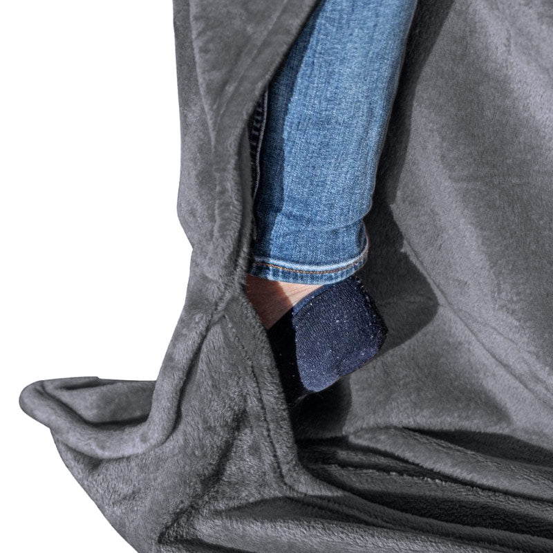 Plaid met Armen 150x200 cm – Antraciet & Taupe