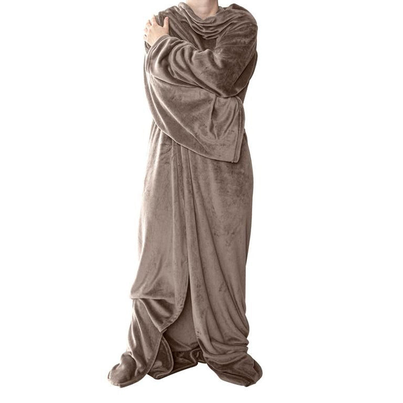 Plaid met Armen 150x200 cm – Antraciet & Taupe