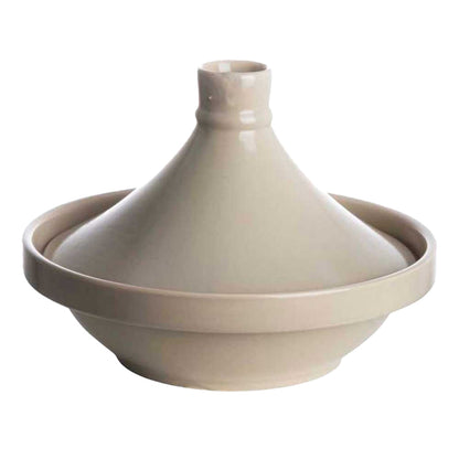 Tajine Ø22 cm Zandkleur – Authentieke Stoofpan van Aardewerk
