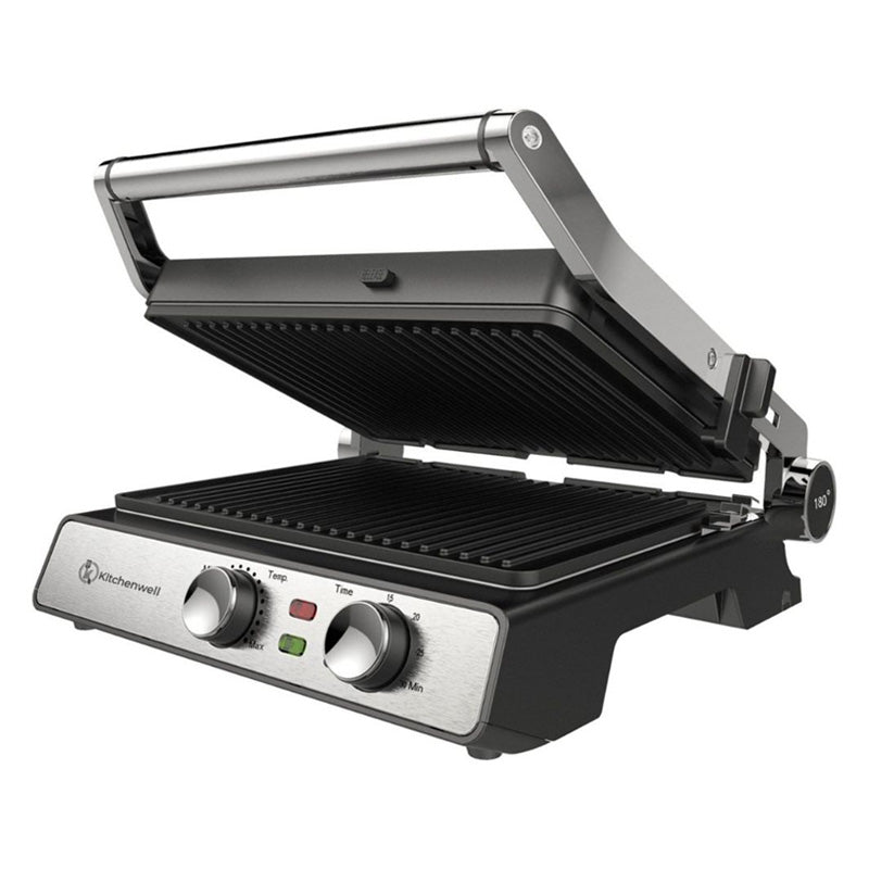 KitchenWell Contact Grill 2000W – Contactgrill, Tosti-ijzer & Tafelgrill in Één