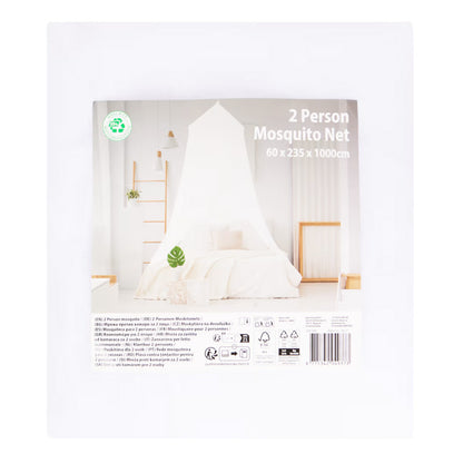 Klamboe 2-Persoons – Anti Muggen Muskietennet voor Bed met Pyramide Vorm