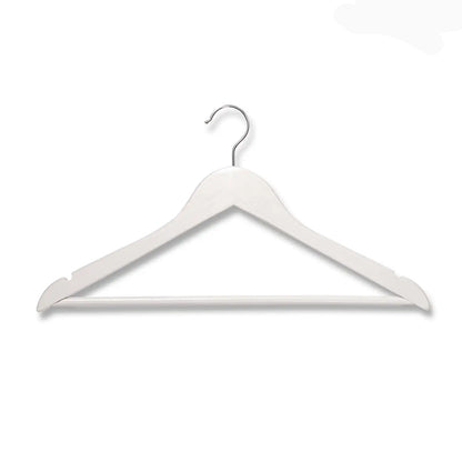 Blokker - Houten Kledinghangers Wit – 6 Stuks – Stevige Kleerhangers