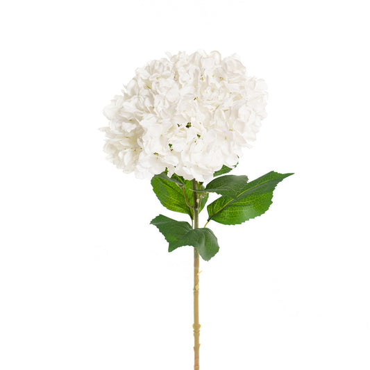 Kunst Hortensia XL - Wit - 93 cm - Luxe Kunstbloem