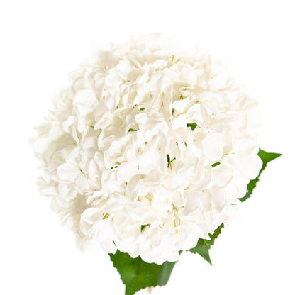 Kunst Hortensia XL - Wit - 93 cm - Luxe Kunstbloem