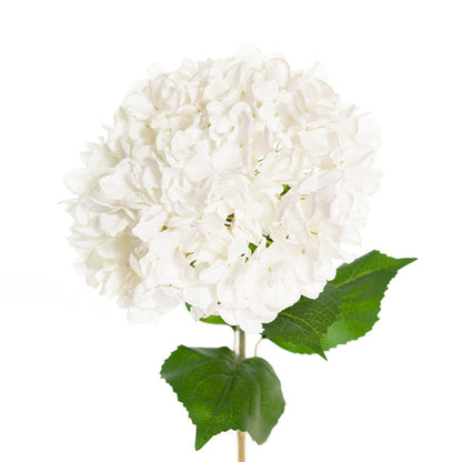 Kunst Hortensia XL - Wit - 93 cm - Luxe Kunstbloem