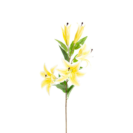 Kunst Lelie 85 cm GeelKunstlelie 85 cm – Geel/wit