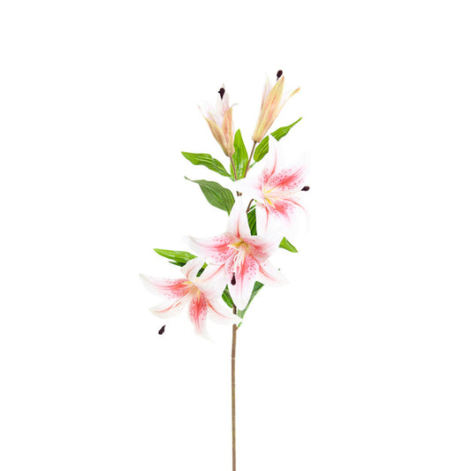 Kunstlelie 85 cm – Roze/Wit