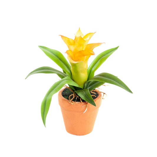 Kunst Mini Guzmania oranje 18 cm