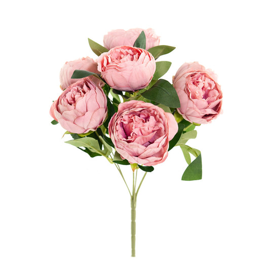 Kunstboeket Pioenrozen 43 cm – Oud Roze